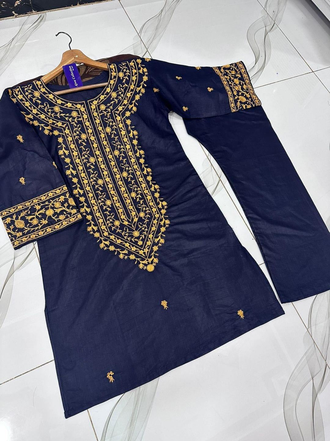 2 PCs Stitiched Embroidered suits